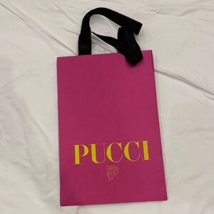 Emilio Pucci Pink and Yellow Shopping Bag